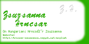 zsuzsanna hrncsar business card